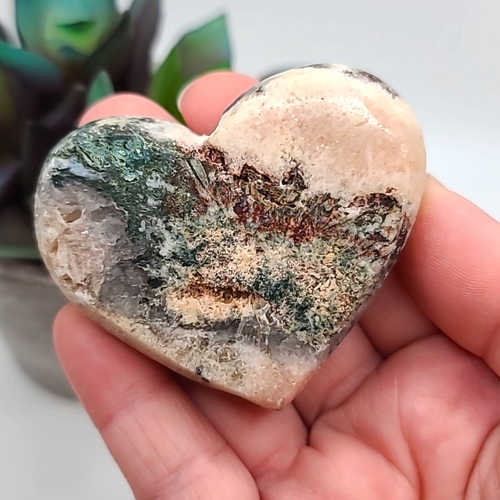 CLEARANCE Pink Amethyst Crystal Heart B